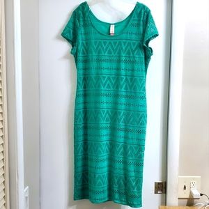 No Boundaries Teal Hallow Out Dress